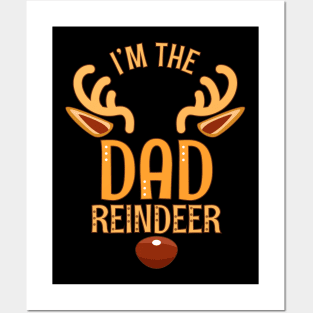 DAD Reindeer Matching Family Daddy Christmas Posters and Art